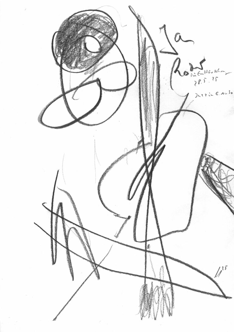 03 Jan Roder - Die Enttäuschung - Jazz in E. No.30 -28.05.2025_Bleistift 21 x 28,7 cm