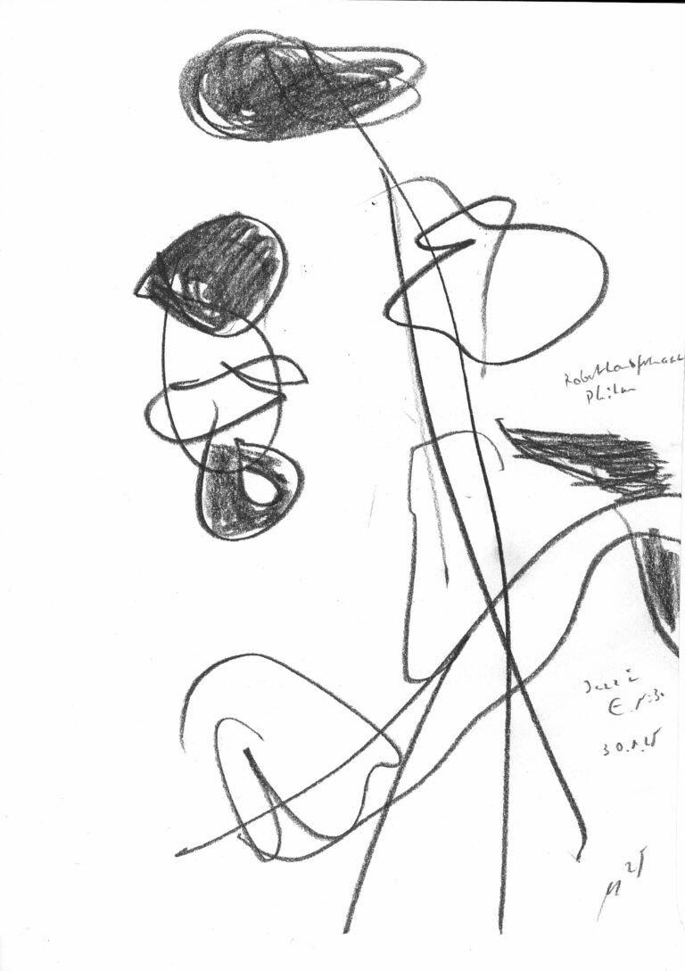 13 Robert Landfermann - Philm - Jazz in E. No.30 -30.05.2025_Bleistift 21 x 28,7 cm