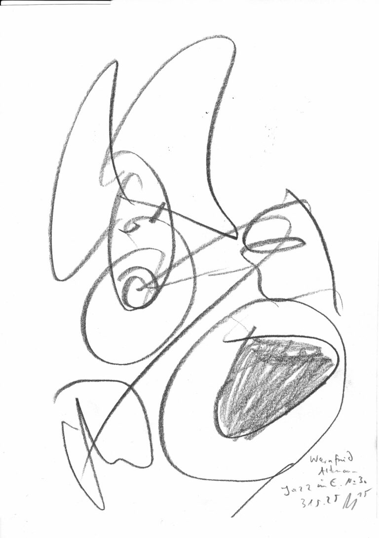 18 Warnfried Altmann - Jazz in E. No.30 -31.05.2025_Bleistift 20,7 x 28,4 cm