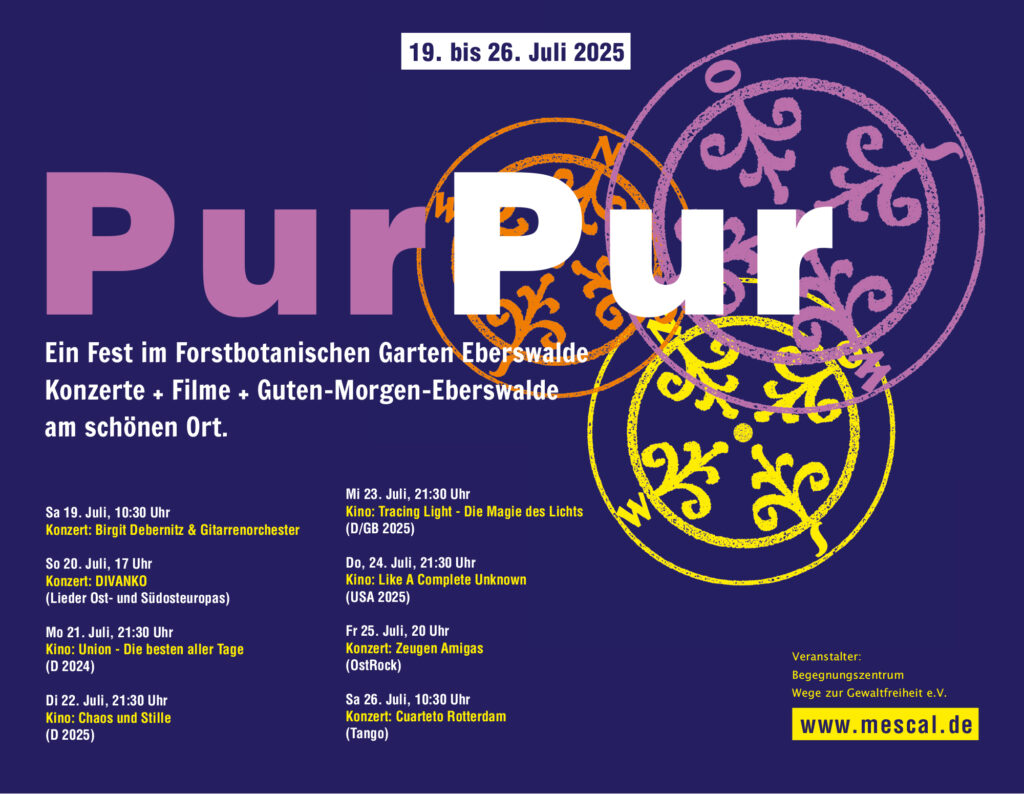 Purpur-Programm 2025 im Forstbotanischen Garten Eberswalde