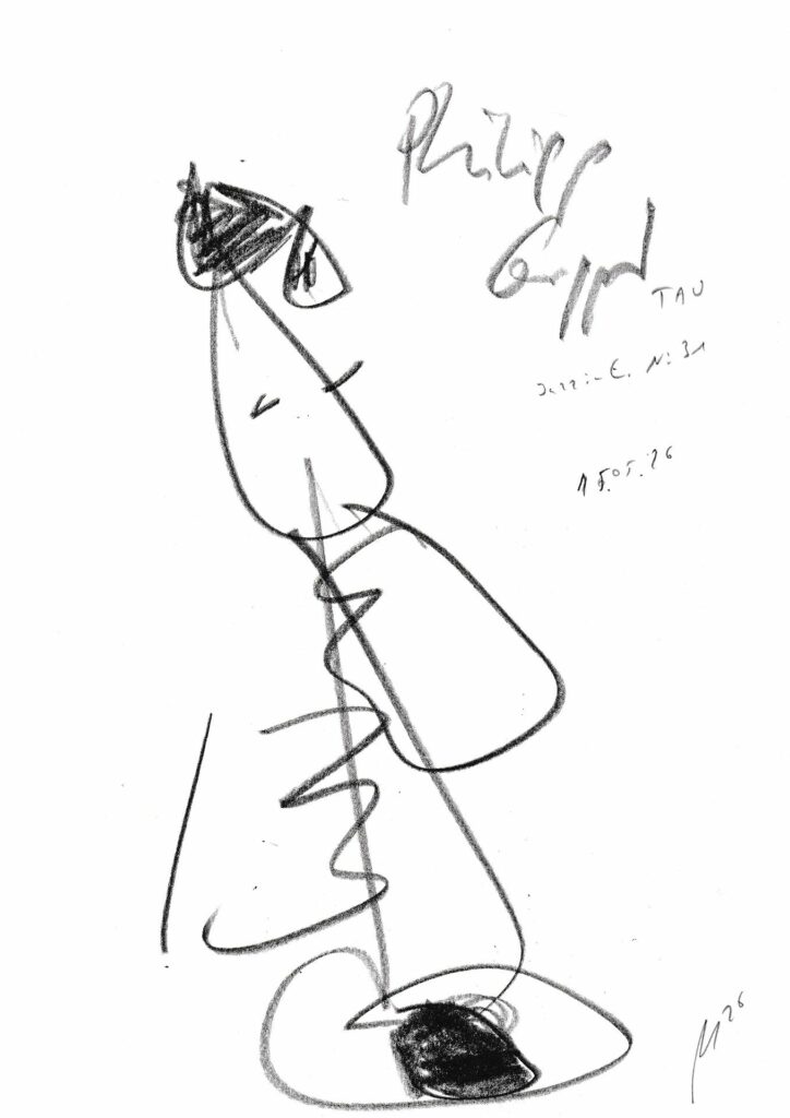Klaus-Gollin19_Philipp Gropper - TAU - Jazz in E. No.31_15.05.2026_Bleistift 21 x 29,7 cm