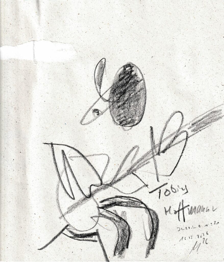 Klaus-Gollin27_Tobias Hoffmann - Jazz in E. No.31_16.05.2026_Bleistift 22,5 x 24,6 cm