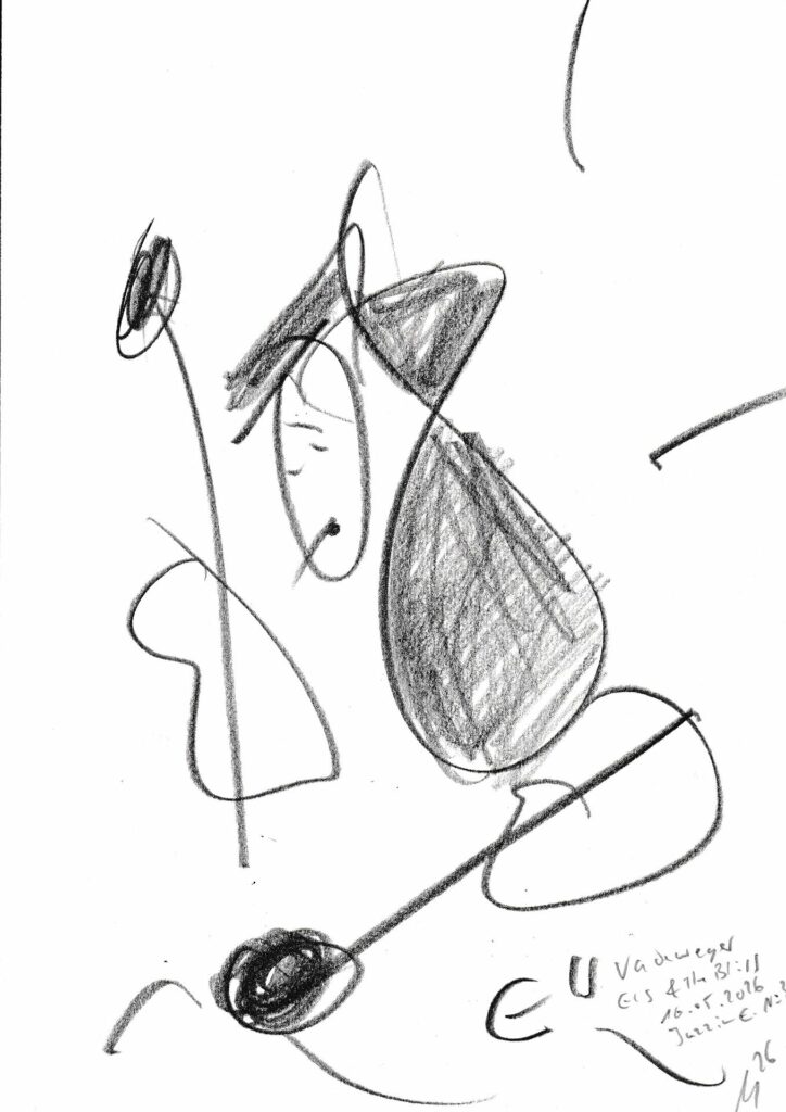 Klaus-Gollin32_Els Vandeweyer - Els and The Bliss - Jazz in E. No.31_16.05.2026_Bleistift 21,5 x 30,5 cm